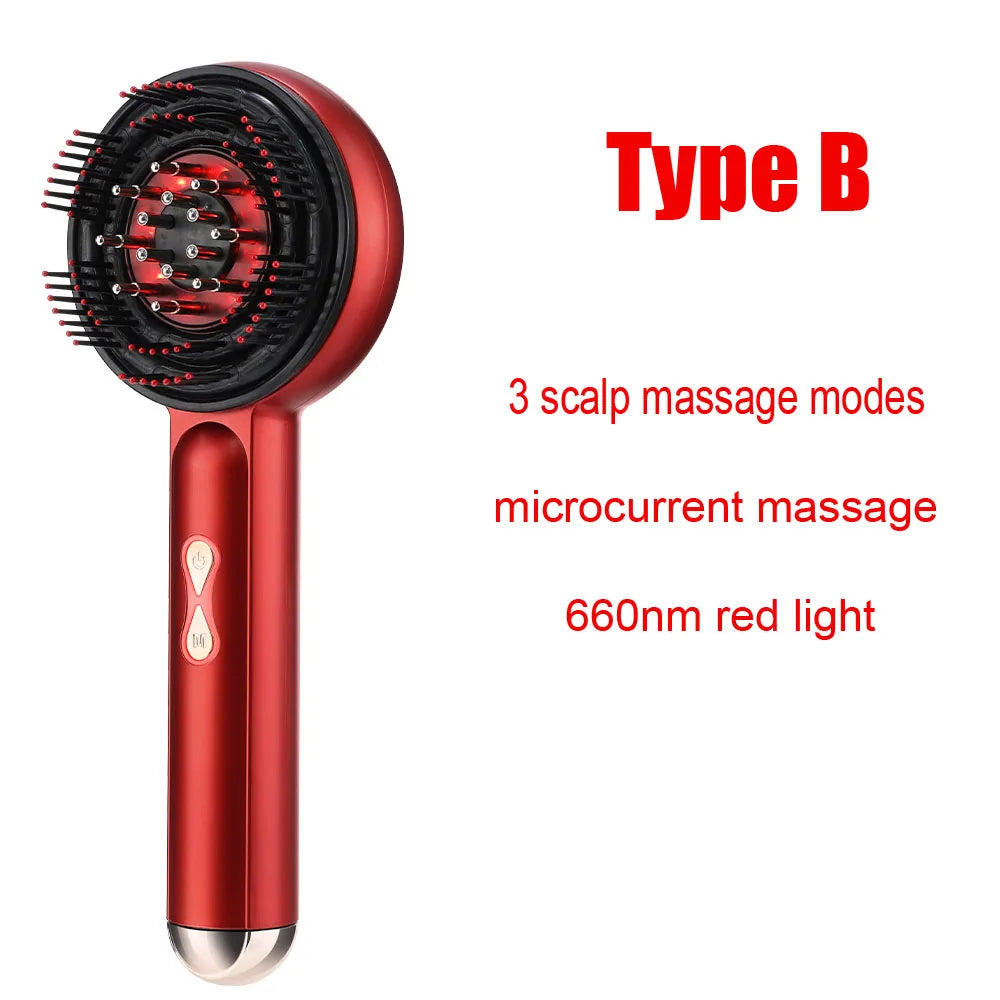 Escova massageadora para crescimento capilar