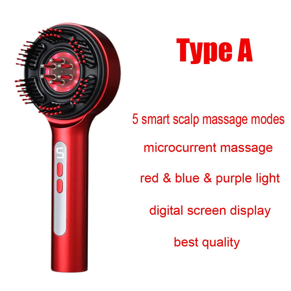Escova massageadora para crescimento capilar