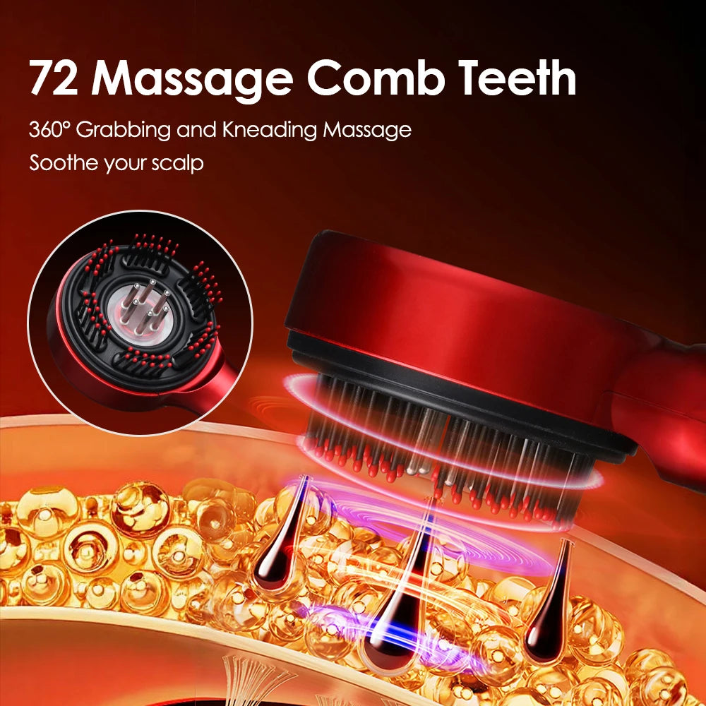 Escova massageadora para crescimento capilar