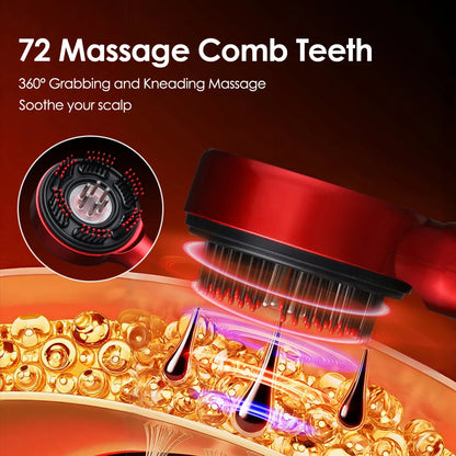 Escova massageadora para crescimento capilar