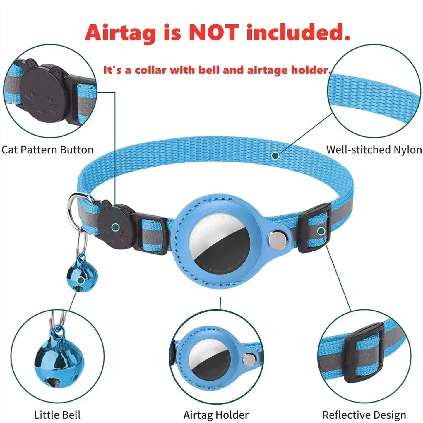 Smart AirTag Cat Collar