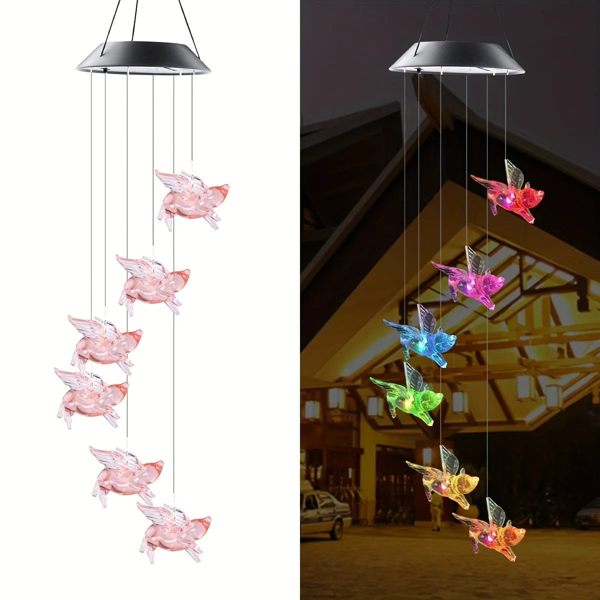 Luzes de borboleta com energia solar