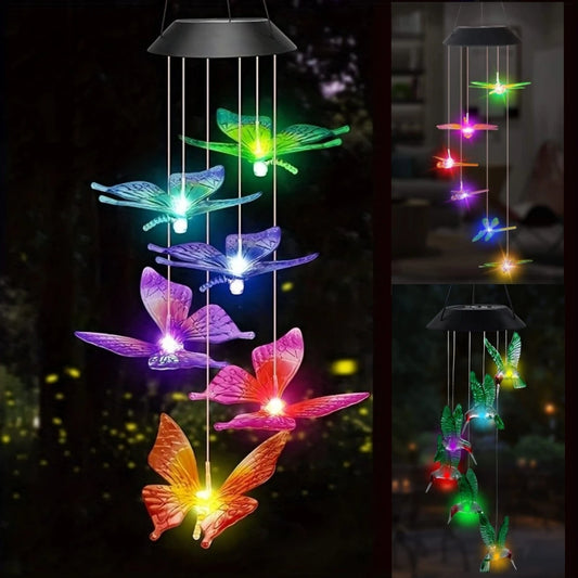 Luzes de borboleta com energia solar