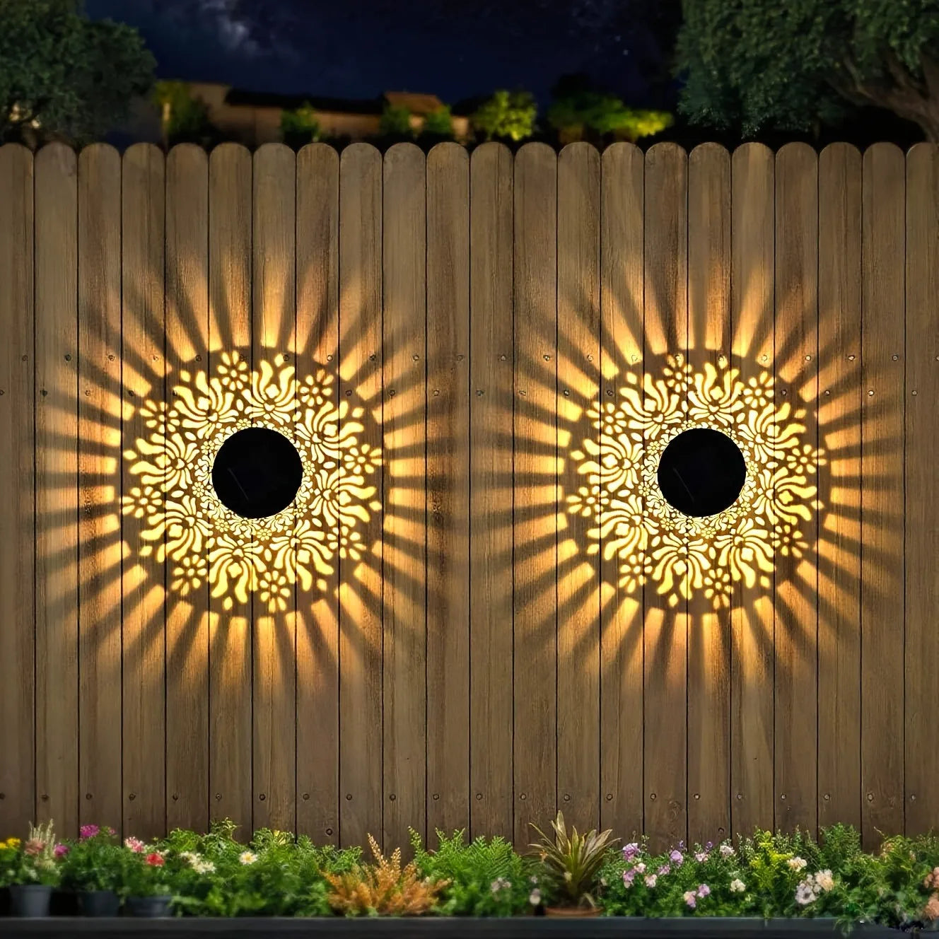 Luminária projetora de mandala a energia solar