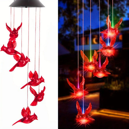 Luzes de borboleta com energia solar
