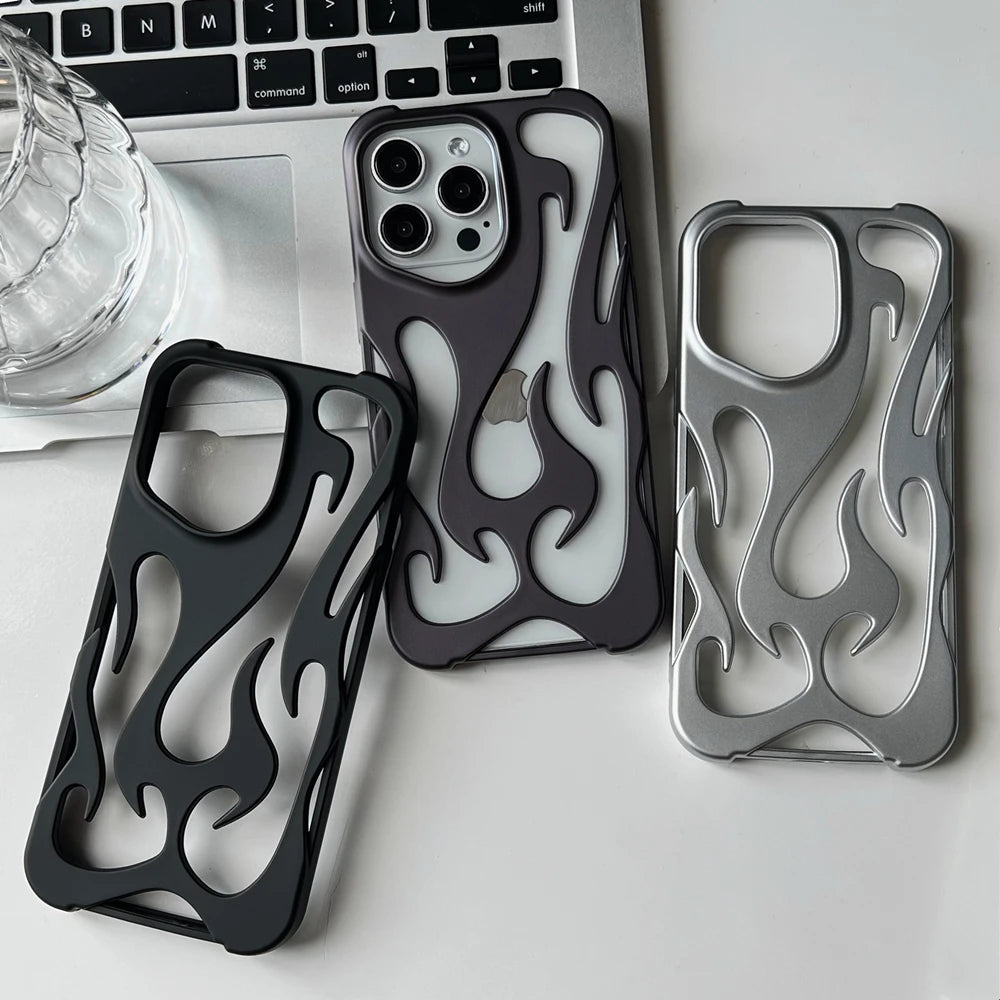 Capa para iphone com estampa de chamas
