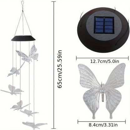 Luzes de borboleta com energia solar