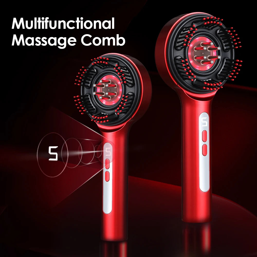 Escova massageadora para crescimento capilar