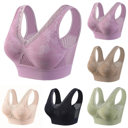 Soutien-gorge en dentelle sans couture grand maintien
