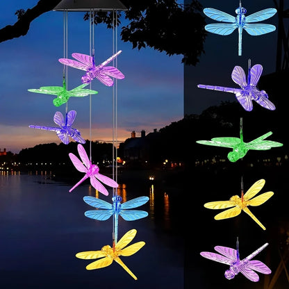 Luzes de borboleta com energia solar