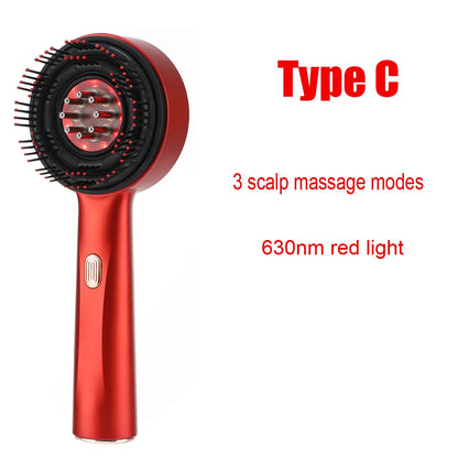 Escova massageadora para crescimento capilar