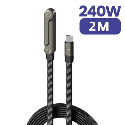 Cabo carregador de 90° com suporte para celular