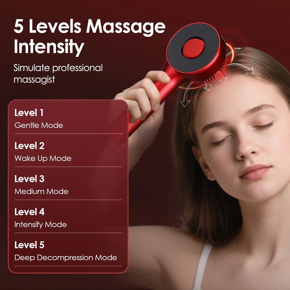 Escova massageadora para crescimento capilar