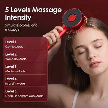 Escova massageadora para crescimento capilar