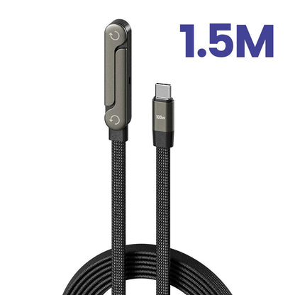 Cabo carregador de 90° com suporte para celular